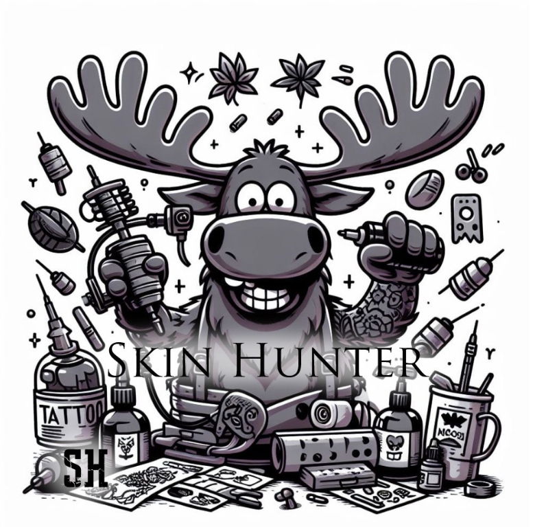 Elch Sticker – Skin Hunter Sticker, 7,5 cm